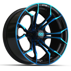 15″ GTW® Spyder Wheel – Black with Blue
