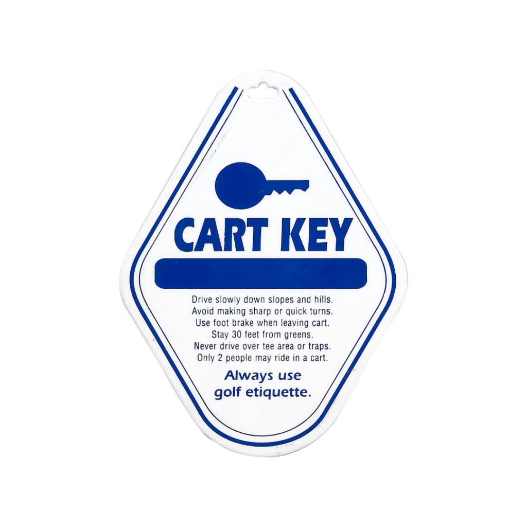 Golf Cart Key Tags Par West Turf