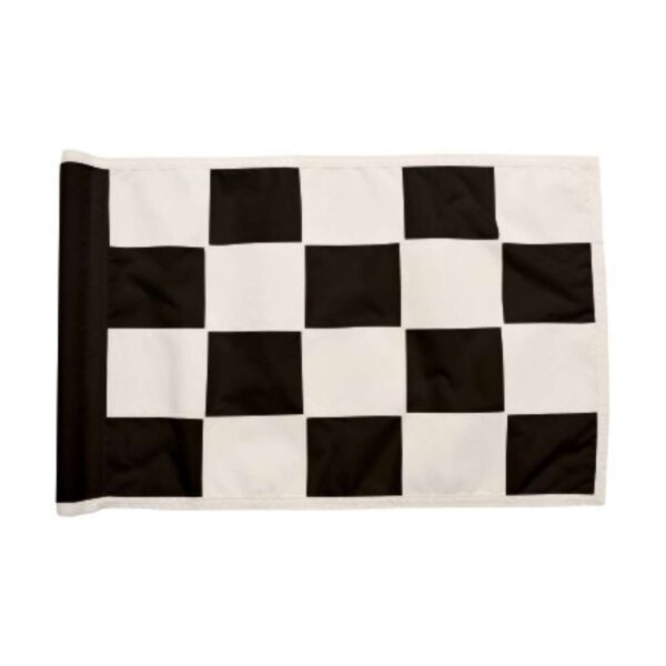 Checkered Golf Regulation Flag -Black_White