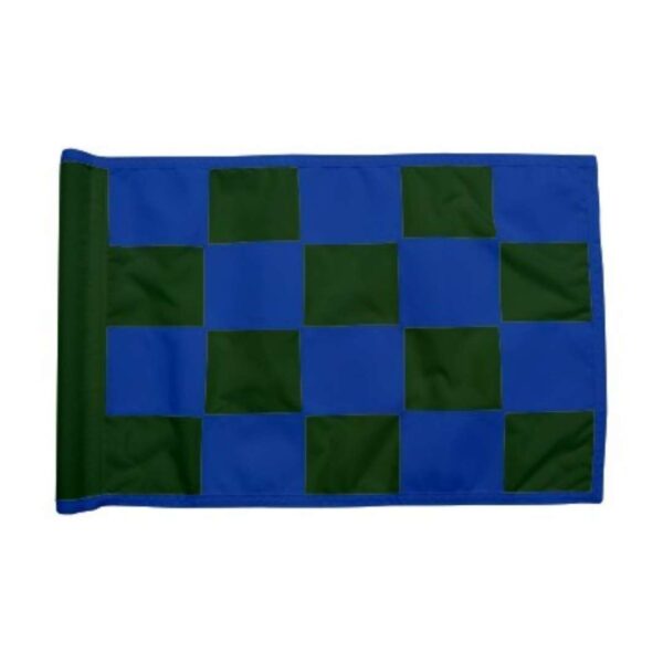 Checkered Golf Regulation Flag - Forest Green_Royal Blue