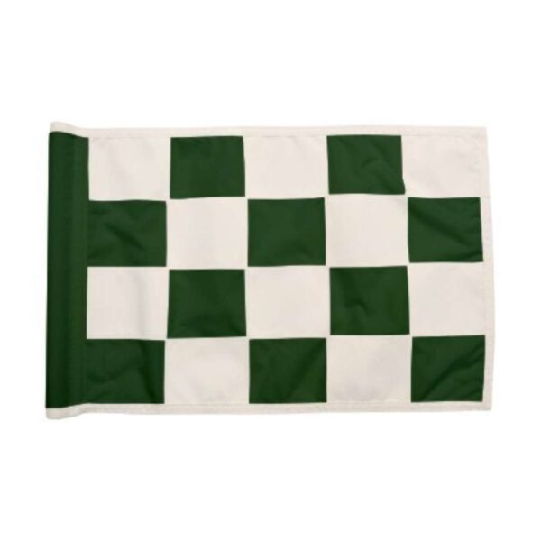 Checkered Golf Regulation Flag - Forest Green_White