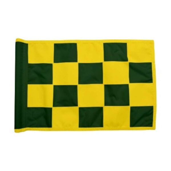 Checkered Golf Regulation Flag - Forest Green_Yellow