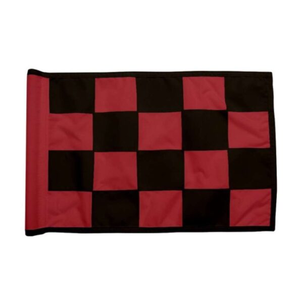 Checkered Golf Regulation Flag -Red_Black