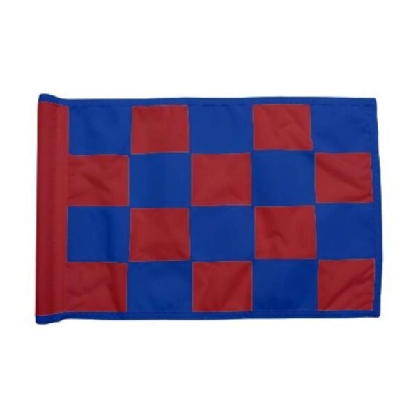 Checkered Golf Regulation Flag - Red_Royal Blue