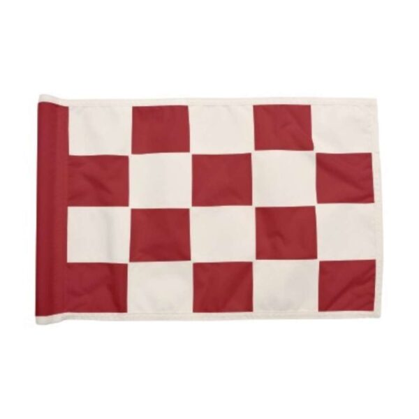 Checkered Golf Regulation Flag - Red_White