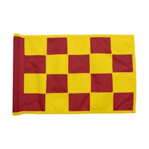 Checkered Golf Regulation Flag -Red_Yellow