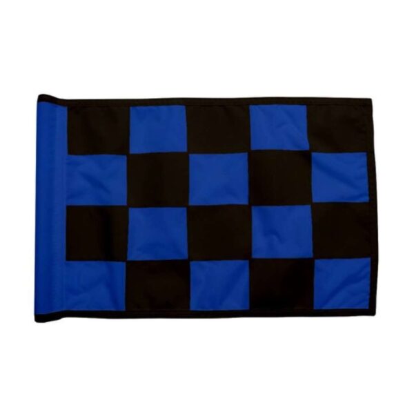Checkered Golf Regulation Flag -Royal Blue_Black