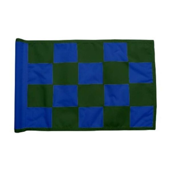 Checkered Golf Regulation Flag - Royal Blue_Forest Green