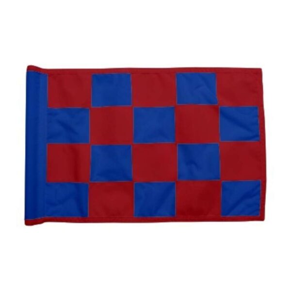 Checkered Golf Regulation Flag - Royal Blue_Red