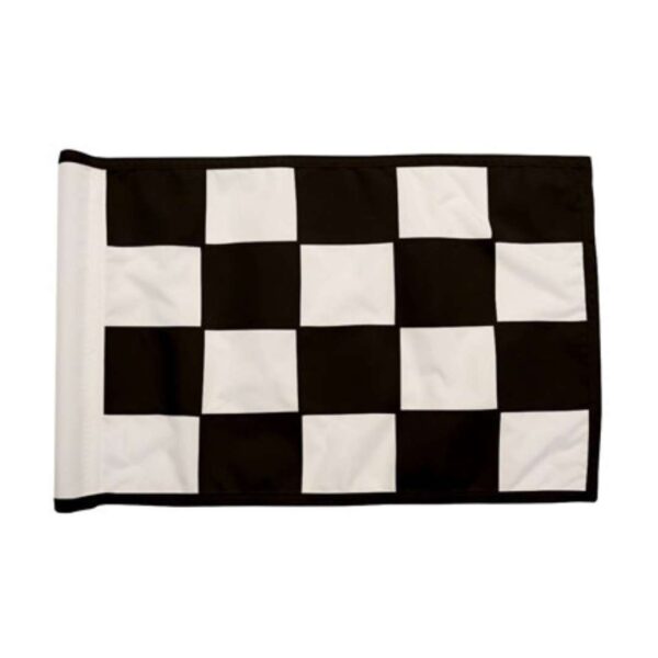 Checkered Golf Regulation Flag - White_Black