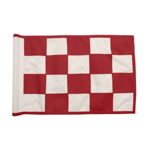 Checkered Golf Regulation Flag - White_Red