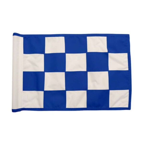 Checkered Golf Regulation Flag - White_Royal Blue