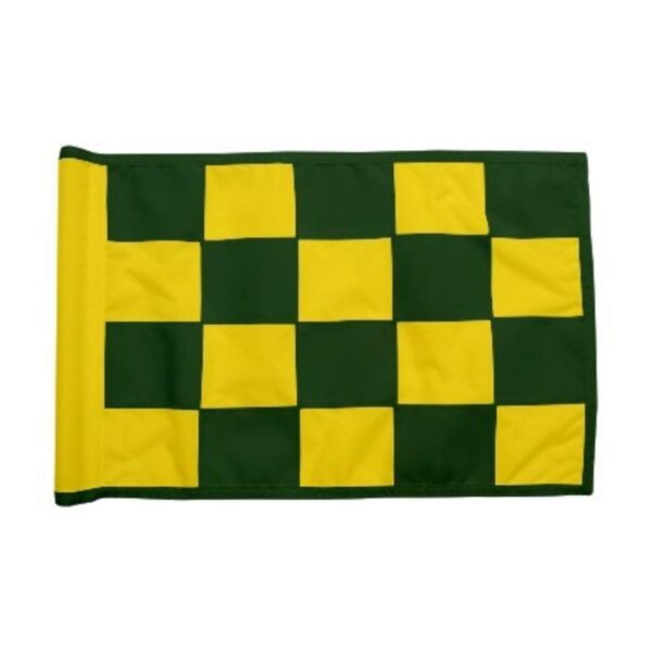 Checkered Golf Regulation Flag - Yellow_Forest Green