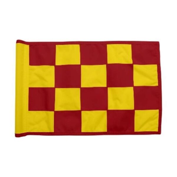 Checkered Golf Regulation Flag - Yellow_Red