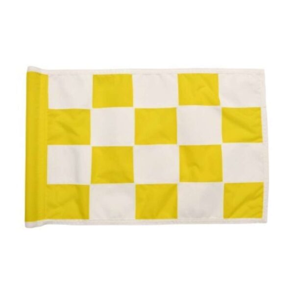 Checkered Golf Regulation Flag -Yellow_White