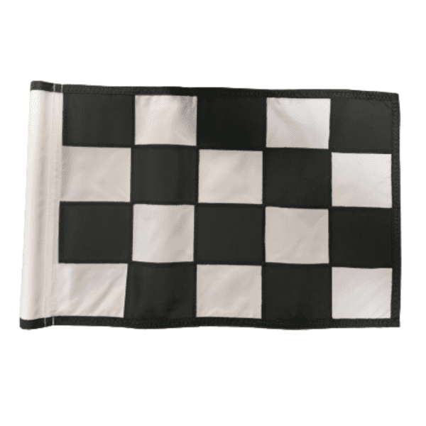 Checkered Regulation Golf Flag - 14 inch x 20 inch- Black_White