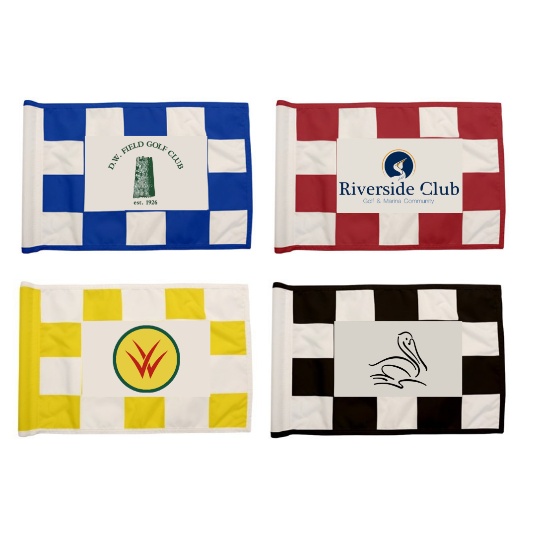 Checkered Regulation Perma-Print Custom Golf Flags