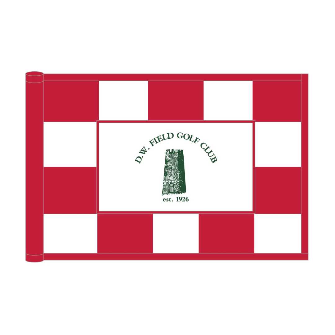 Custom Checkered Silkscreened Logo Regulation Flags