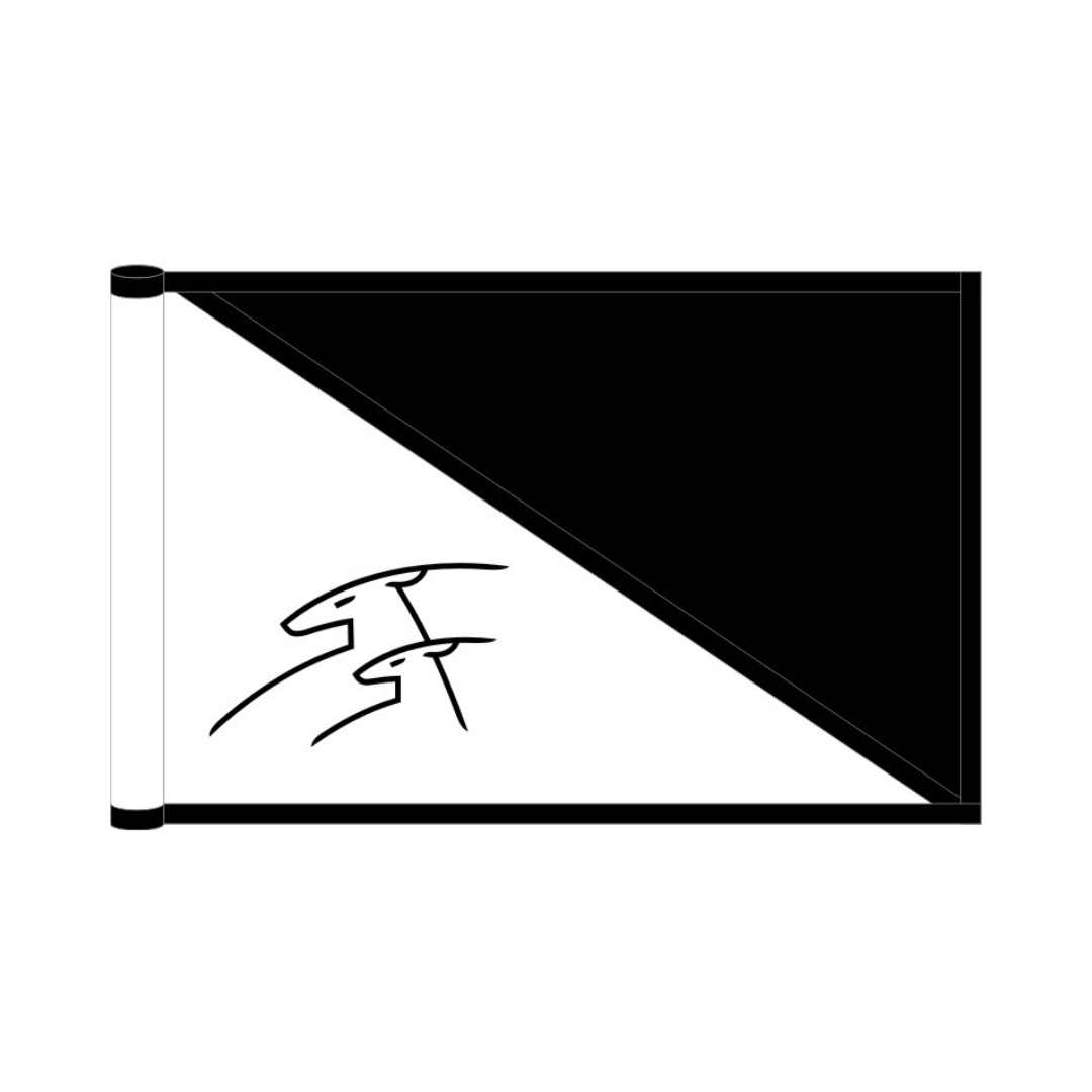 Custom Diagonal Embroidered Logo Regulation Pin Flags