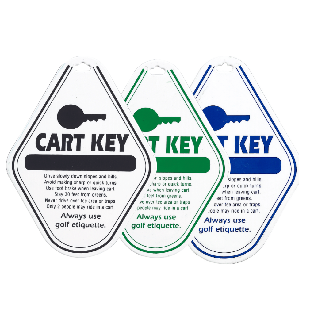 Golf Cart Key Tags Par West Turf