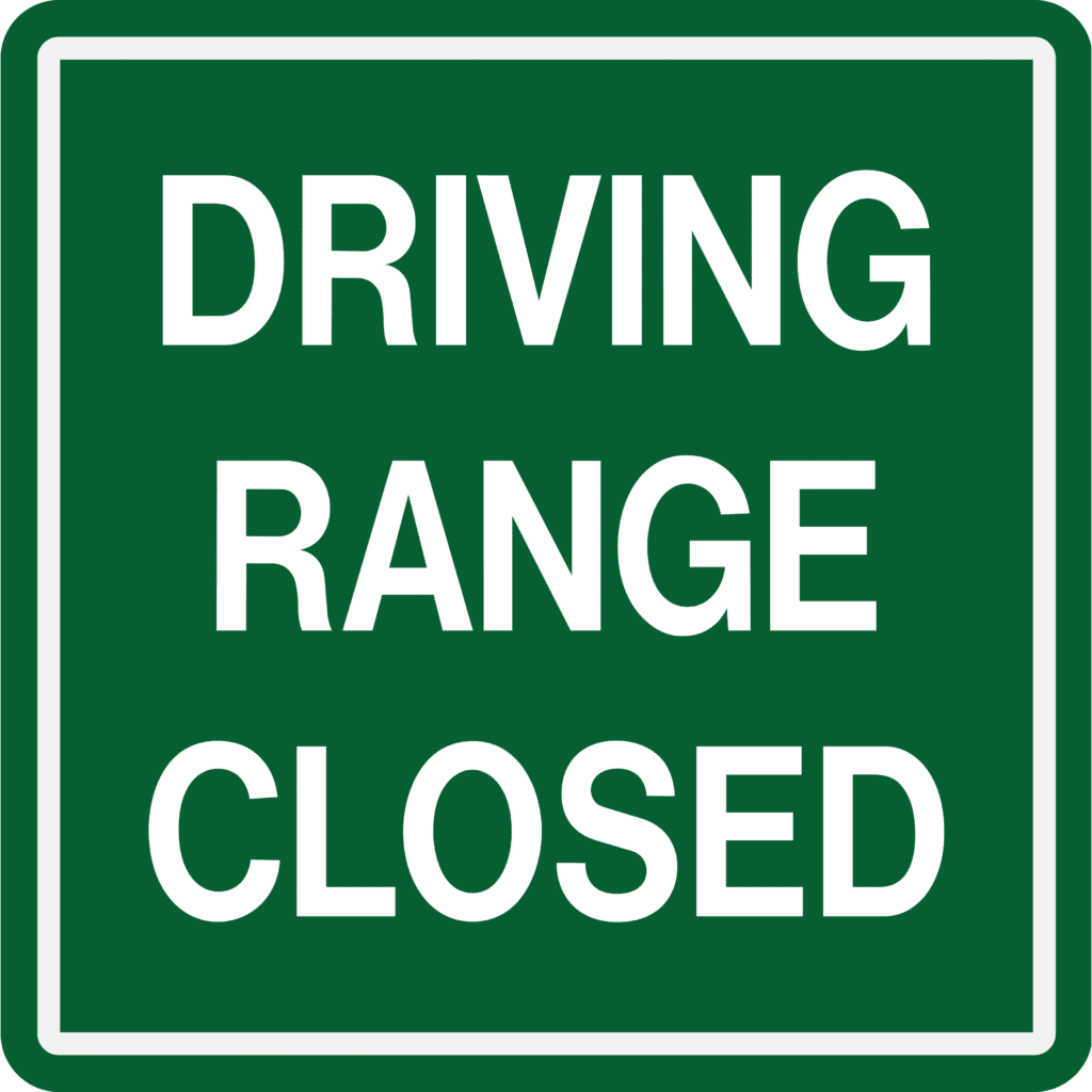 Par West Turf Driving Range Signs - Customizable