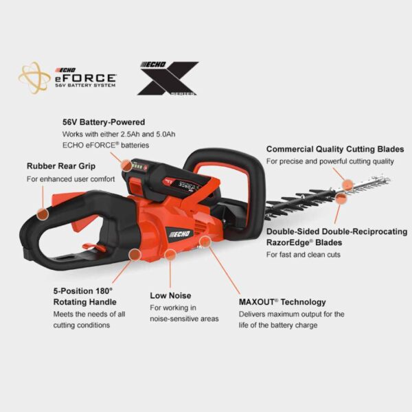 Echo eFORCE® 22_ Double-Sided Hedge Trimmer - DHC-2200 - Features