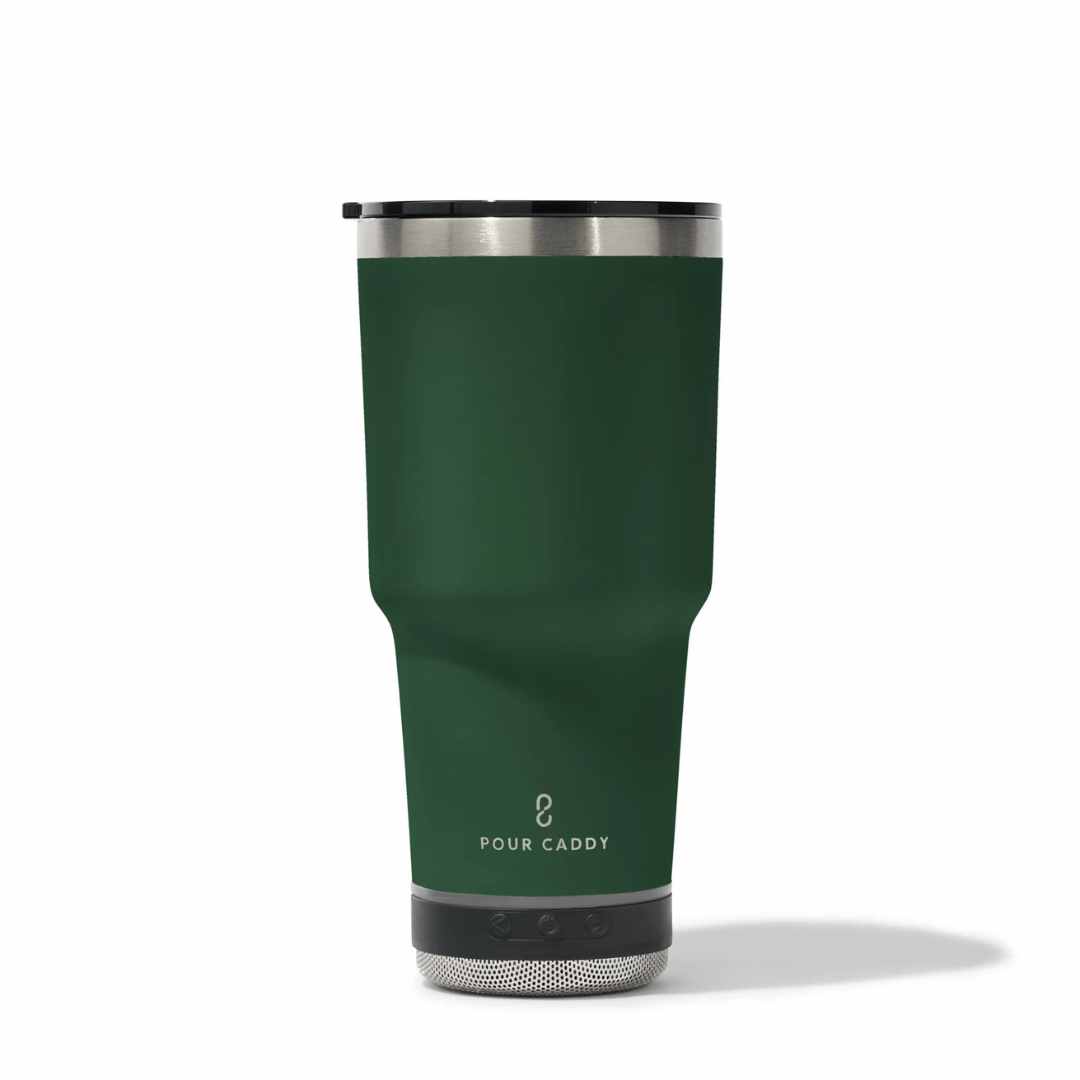Go Caddy 28oz Vibe Tumbler - 3 Base Options- dark green - solo speaker