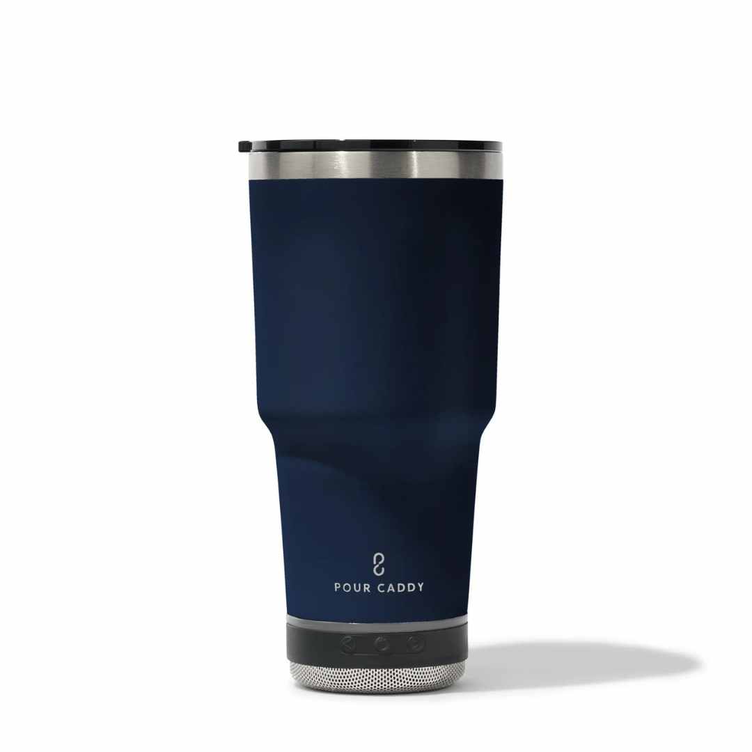 Go Caddy 28oz Vibe Tumbler - 3 Base Options- navy blue - solo speaker