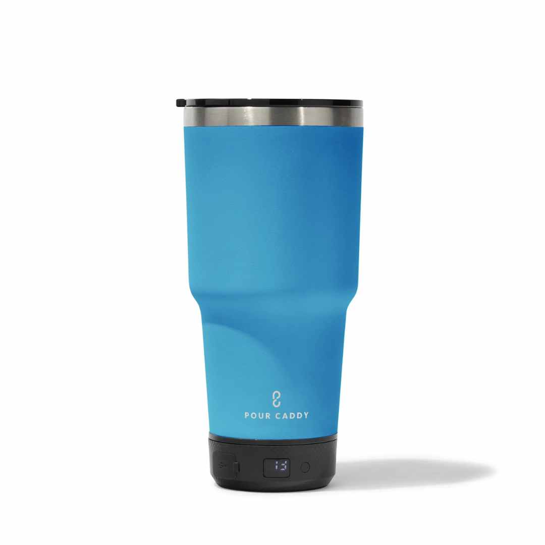 Go Caddy 28oz Vibe Tumbler - 3 Base Options- water blue- power bank