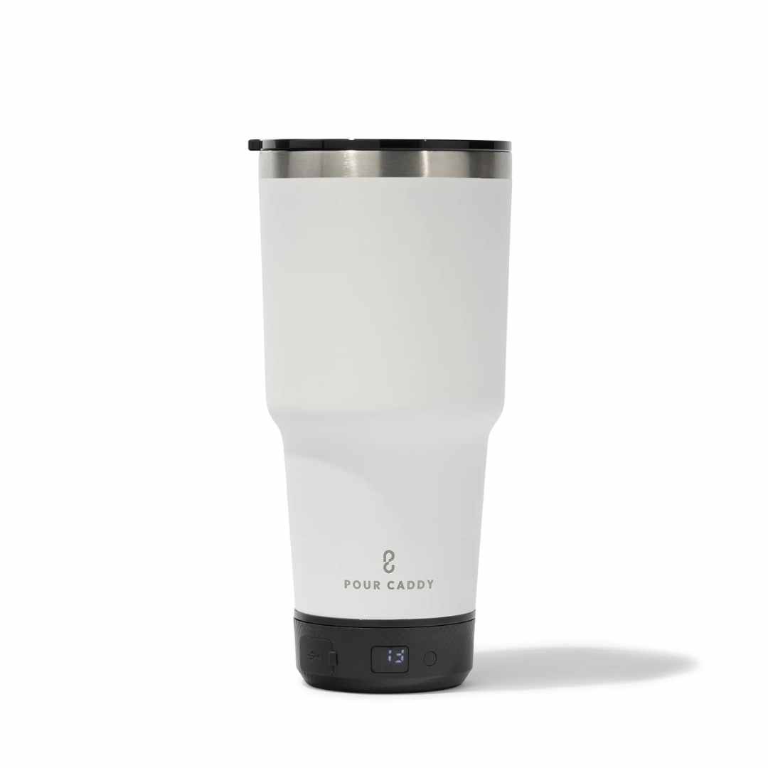 Go Caddy 28oz Vibe Tumbler - 3 Base Options- white- Power Bank