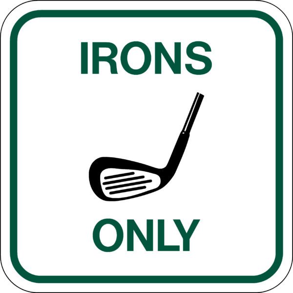Par West Turf Aluminum Course Sign Irons Only
