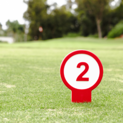 Lollipop Numbered Tee Marker - Perma Core Plastic