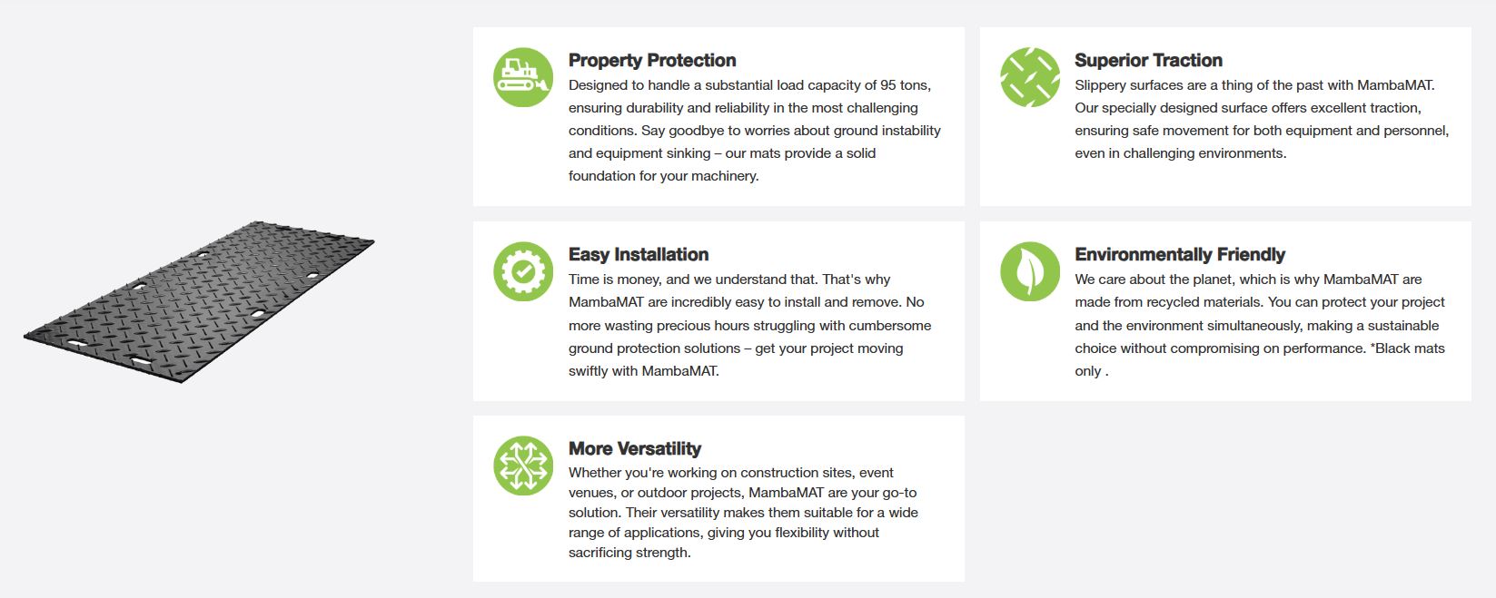 Mambamat Composite Mat Spec Sheet