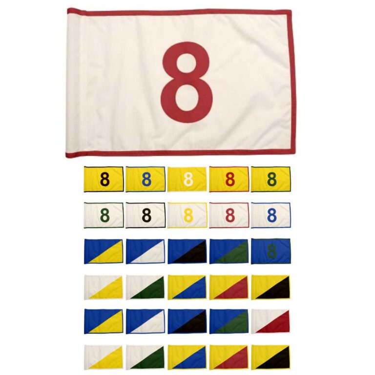 Numbered Regulation Pin Flag w_ Border