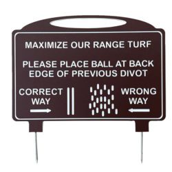 Par West Turf Driving Range Pattern Sign Spike