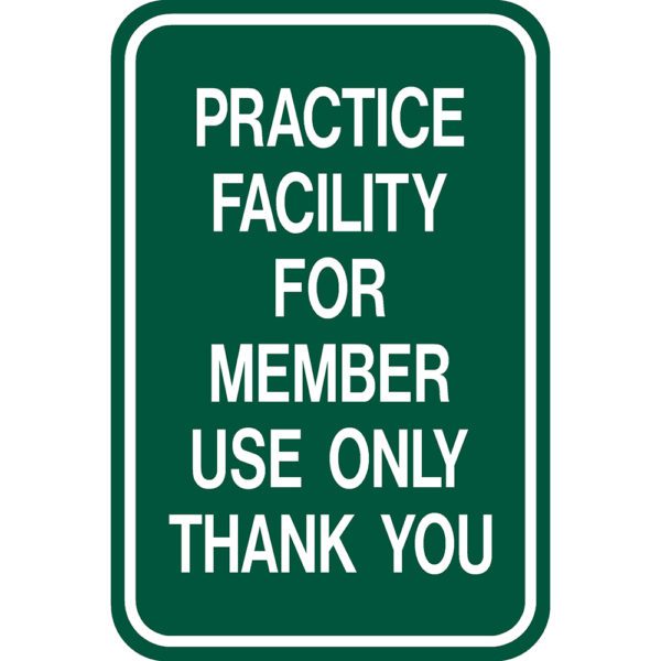 Par West Turf Aluminum Course Sign Practice Facility