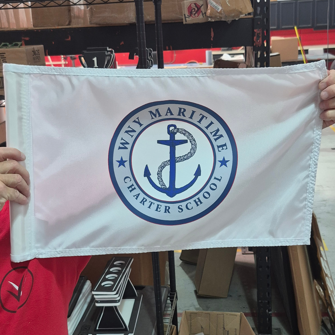 Regulation Perma-Print Custom Golf Flag - Solid Color - Image 2