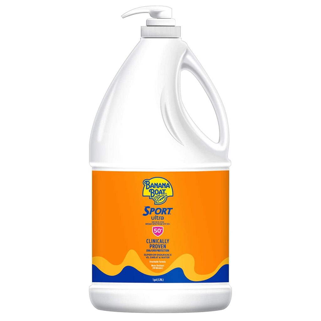 SPF 50 Sunscreen, 1 Gallon, Banana Boat Sport Par West Turf