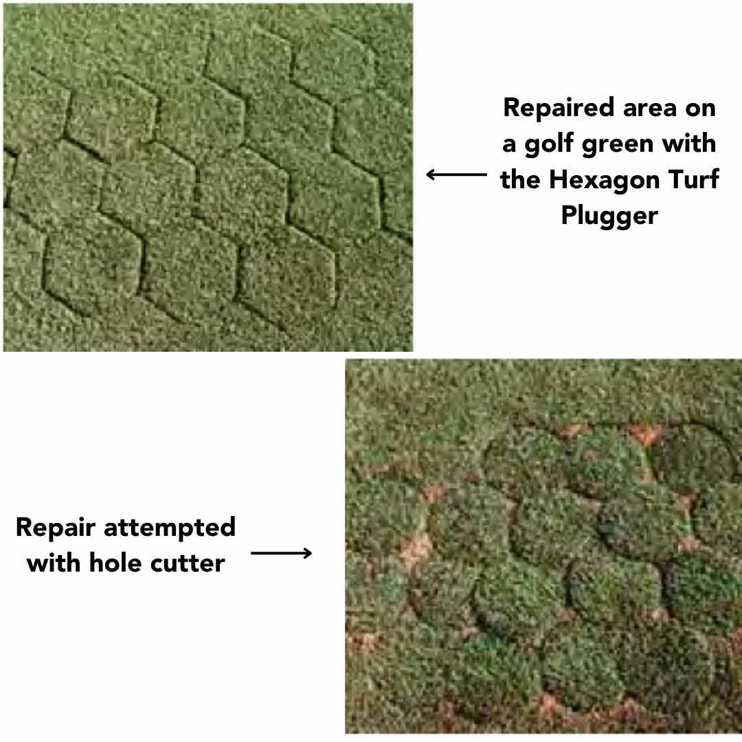 Turf-Tec 4_ x 8_ X 2_ Deep Hexagon Divot Turf Plugger