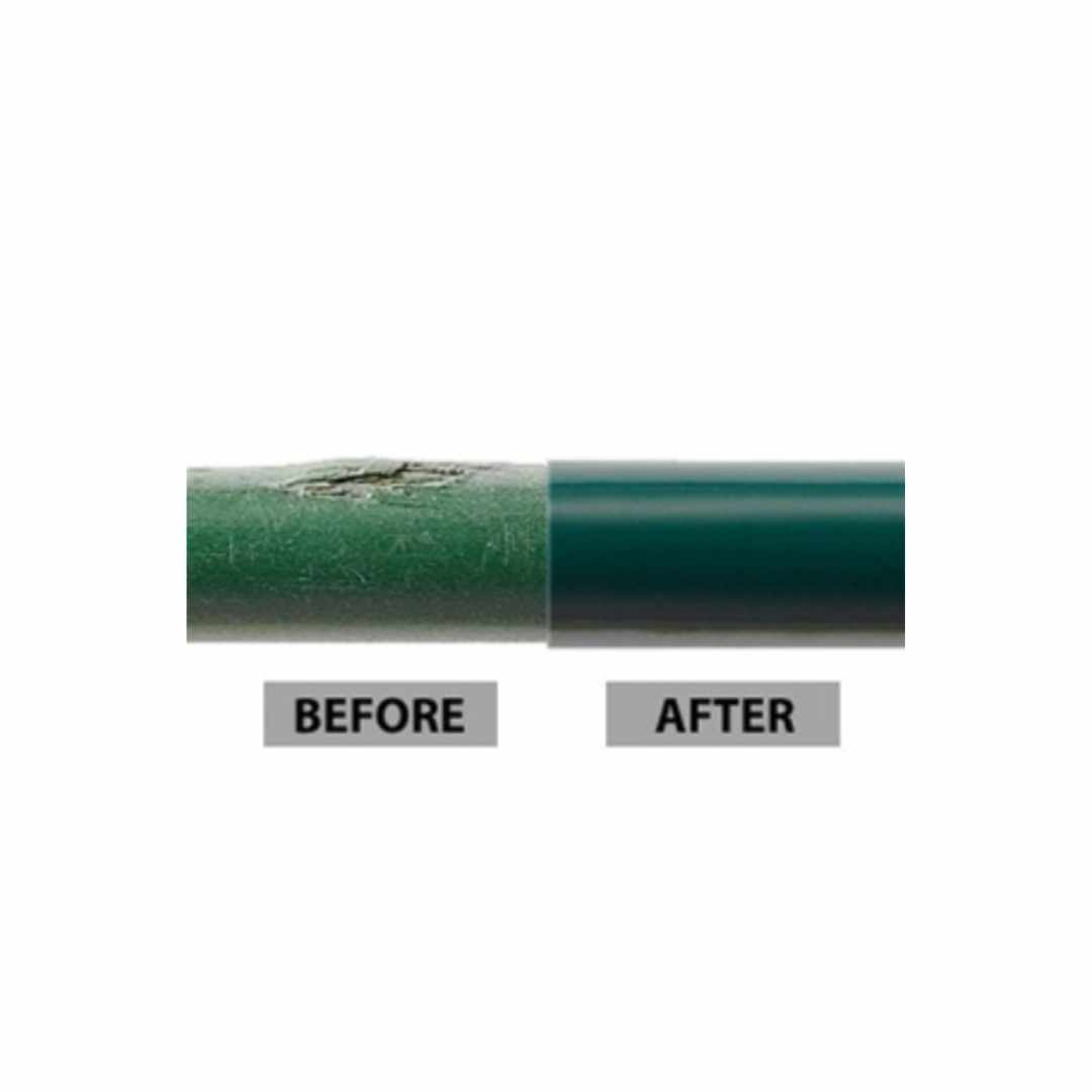 VinylShield Rake Handle Restoration Renewal Kit - Before and After