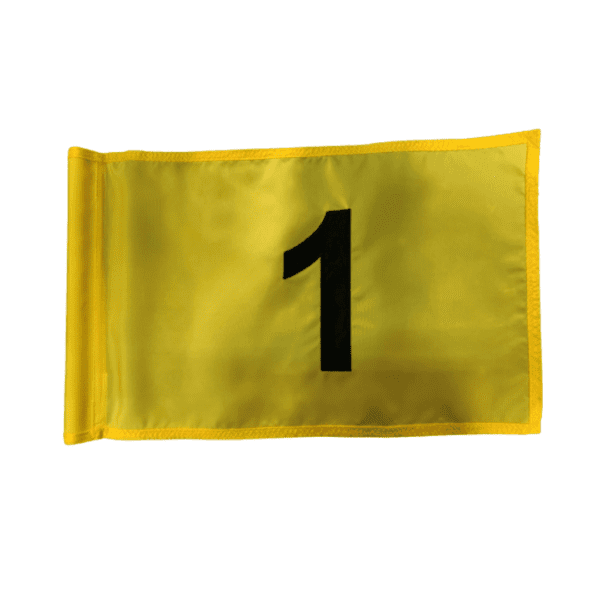 Yellow Regulation Numbered Golf Flag - 14 inch x 20 inch