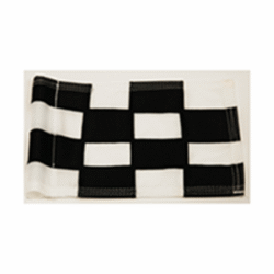 Standard Golf Checkered Practice Green Black and White Flag